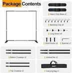 Photo Backdrop Stand Heavy Duty 10x10ft Adjustable Banner Stand in 10x10ft in Black, alternate view 7