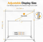 Photo Backdrop Stand Heavy Duty 8x8ft Adjustable Banner Stand in 8x8ft in Silver, alternate view 3