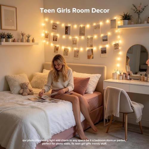 Photo Clips String Light, 50 LED16.5ft Fairy Lights with 50 Clips, alternate view 2