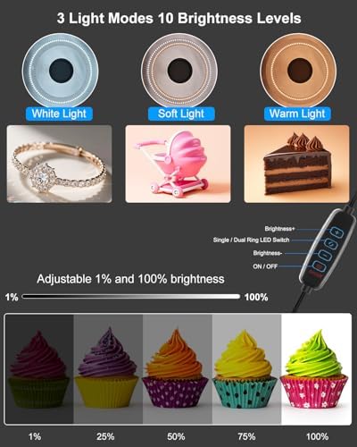 Photo Studio Box, 40cm Folding Lightbox 160 LED Ring Light Portable Photo Studio Photography Shooting Tent Box, alternate