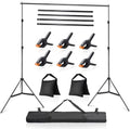 Photo Video Studio 10x7Ft (WxH) Adjustable Background Stand Backdrop Support System Kit with Carry Bag in 10x7Ft