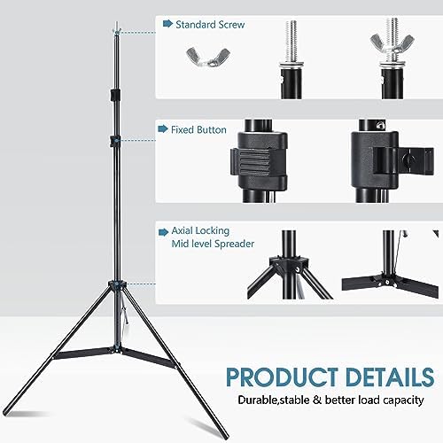 Photo Video Studio 10x7Ft (WxH) Adjustable Background Stand Backdrop Support System Kit with Carry Bag in 10x7Ft, alternate