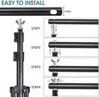 Photo Video Studio 10x7Ft (WxH) Adjustable Background Stand Backdrop Support System Kit with Carry Bag in 10x7Ft, alternate