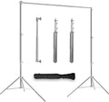 Photo Video Studio Backdrop Stand, 9.19ft Stainless Steel Backdrop Support System Background Stand with Carry
