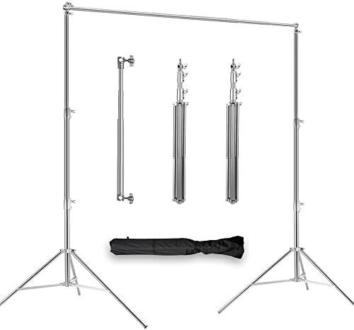 Photo Video Studio Backdrop Stand, 9.19ft Stainless Steel Backdrop Support System Background Stand with Carry