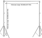 Photo Video Studio Backdrop Stand, 9.19ft Stainless Steel Backdrop Support System Background Stand with Carry, alternate view
