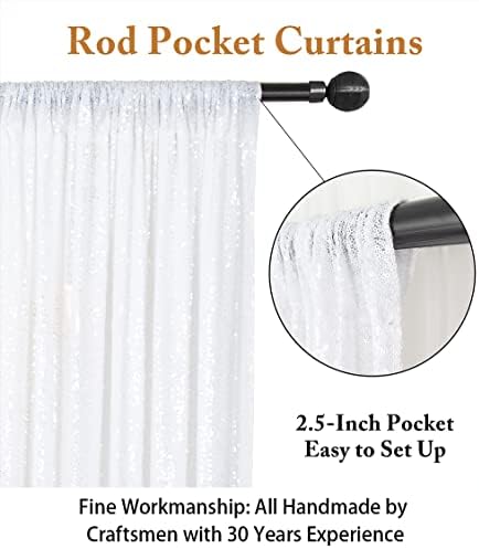 Photobooth Background Best Choice-7FTx7FT-White-Sequin Photography Backdrop Curtains for Wedding in 7FTx7FT in, alternate