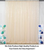 PHOTOBOOTH Background Choice-7FTx7FT-Ivory-Sequin Photography Backdrop Curtains for Wedding in 7FTx7FT in Ivory, alternate
