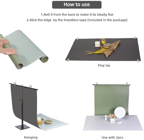 Photography Backdrops Product Photo Background:Small Product Photoshoot Paper kit for Food Jewelry Picture, alternate view 5