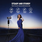 Photography Light Stand, 1.5-6.4ft/47-195cm Reversible Aluminum, alternate view 5