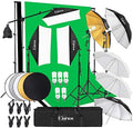 Photography Lighting Kit, 6.5x10feet/2x3m Backdrops Stand Support System, 5 in 1 reflectors, 1600w 5500k