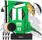 Photography Lighting Kit, 6.5x10feet/2x3m Backdrops Stand Support System, 5 in 1 reflectors, 1600w 5500k