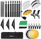 Photography Lighting Kit, 6.5x10feet/2x3m Backdrops Stand Support System, 5 in 1 reflectors, 1600w 5500k, alternate view 6