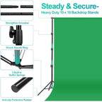 Photography Lighting Kit with 10x10Ft Heavy Duty Backdrop Stand Kits in 10x10Ft, alternate view 2