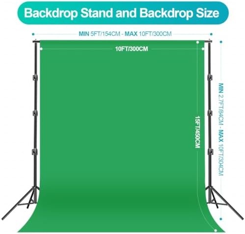 Photography Lighting Kit with 10x10Ft Heavy Duty Backdrop Stand Kits in 10x10Ft, alternate view 3