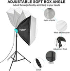 Photography Lighting kit with Backdrops, 8.5x10ft Backdrop Stands, UL Certified 5500K 800W Equivalent 25W LED, alternate view