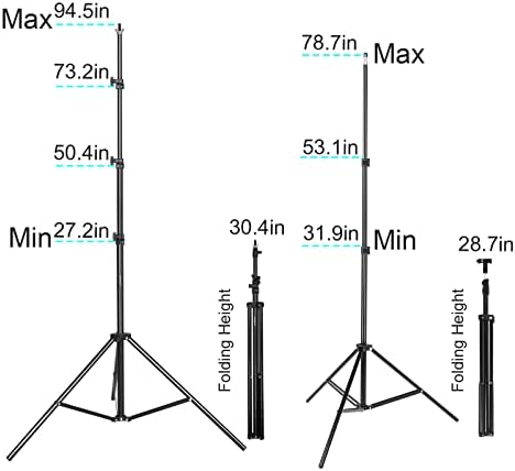 Photography Lighting kit with Backdrops, 8.5x10ft Backdrop Stands, UL Certified 5500K 800W Equivalent 25W LED, alternate view
