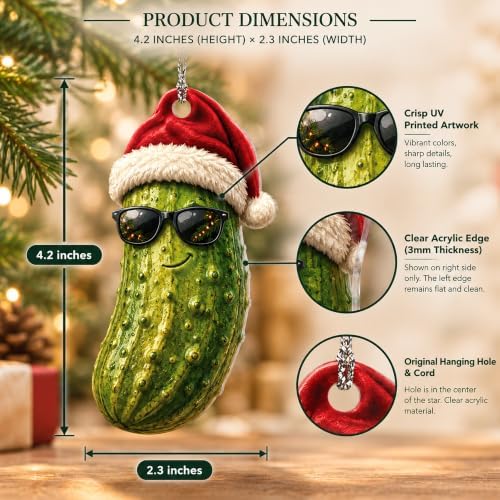Pickle Gifts, Pickle Ornament, Christmas Pickle Ornament, Pickle Ornaments for Christmas Tree, Christmas Pickle, alternate