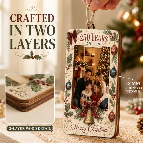 Picture Ornaments, Christmas Picture Frame, Picture Frame Ornament, Wooden Picture Frames, Christmas Frame, alternate view 6