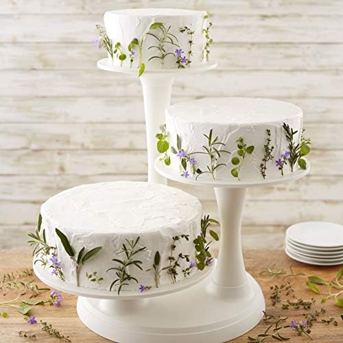 Pillar Style 3-Tier Cupcake, Dessert, and Cake Stand in White, alternate view 2