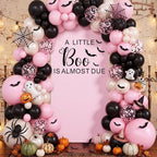 Pink a Little Boo is Almost Due Halloween Baby Shower Decor in 6.6 ft in Pink