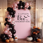 Pink a Little Boo is Almost Due Halloween Baby Shower Decor in 6.6 ft in Pink, alternate view 2