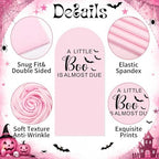 Pink a Little Boo is Almost Due Halloween Baby Shower Decor in 6.6 ft in Pink, alternate view 4