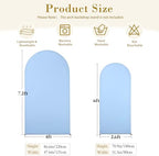 Pink and Blue Arch Cover 2 Set- 7.2 and 6ft Gender Reveal Arch Backdrop Cover Spandex Arch Stand Covers for Baby, alternate