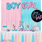 Pink and Blue Party Photo Backdrop - 3.2ft X 8.2ft - 2 Packs, alternate view 2