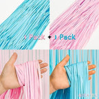 Pink and Blue Party Photo Backdrop - 3.2ft X 8.2ft - 2 Packs, alternate view 4