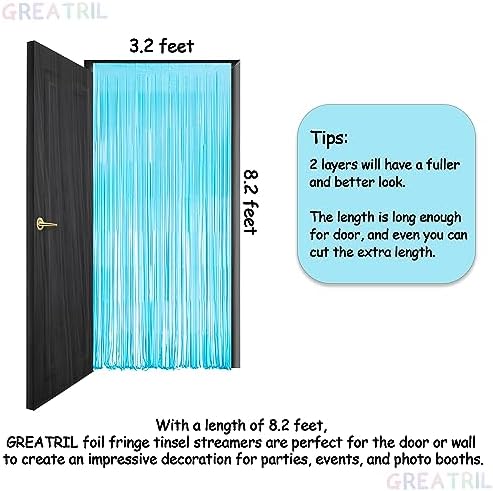 Pink and Blue Party Photo Backdrop - 3.2ft X 8.2ft - 2 Packs, alternate view 5
