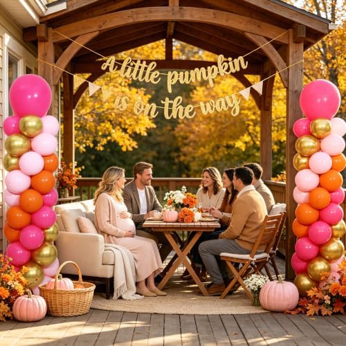 Pink and Orange Balloons Column Stand Kit 2 Sets Balloon Tower, alternate view 2