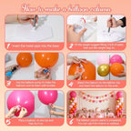 Pink and Orange Balloons Column Stand Kit 2 Sets Balloon Tower, alternate view 6