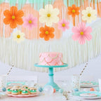 Pink and Orange Party Decorations Paper Flowers Decorations for Wall, alternate view 2