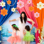 Pink and Orange Party Decorations Paper Flowers Decorations for Wall, alternate view 4