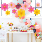 Pink and Yellow Party Decorations Paper Flowers Decorations for Wall, alternate view 5