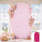 Pink Arch Backdrop Cover 7.2FT Party Wedding Arch Covers Stretchy Backdrop Baby Shower Bridal Shower Photo