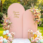 Pink Arch Backdrop Cover 7.2FT Party Wedding Arch Covers Stretchy Backdrop Baby Shower Bridal Shower Birthday, alternate view