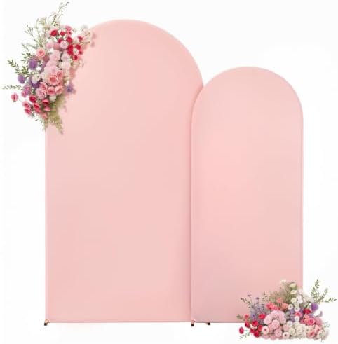 Pink Arch Backdrop Cover 7.2FT Party Wedding Arch Covers Stretchy Backdrop Baby Shower Bridal Shower Birthday, alternate view