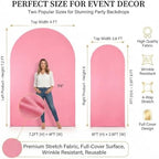 Pink Arch Backdrop Cover Set, 7ft&6ft in 7.2FT/6FT in Pink, alternate view 4