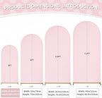 Pink Arch Backdrop Cover Spandex Fitted 5FT Pink Wedding Arch Covers in 2.2ftx5ft in Light Pink, alternate view 4