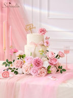 Pink Artificial Flowers, Roses Silk Flowers for Wedding Decor in Abby Pink, alternate view 5