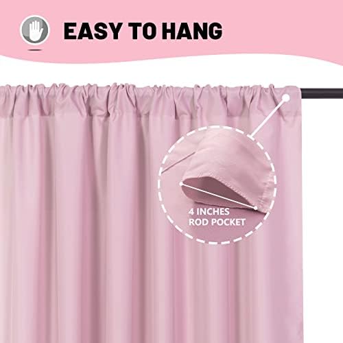 Pink Backdrop Curtain for Parties, Photography Backdrop, 5ft x 7ft, 2 PCS in 5ft x 7ft (2 Panels) in Baby Pink, alternate