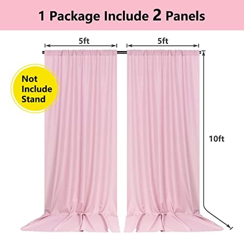 Pink Backdrop Curtain for Parties Rod Pocket Pink Curtains Photography Backdrop Drapes Privacy Fabric Decoration, alternate