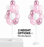 Pink Balloon Column Stand Kit with Base&Pole for Floor&Table Party Decor in 2 Count (Pack of 1) in Metallic, alternate view 3