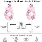 Pink Balloon Column Stand Kit with Base&Pole for Floor&Table Party Decor in 2 Count (Pack of 1) in Metallic, alternate view 4