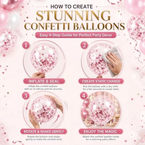 Pink Balloon Column Stand Kit with Base&Pole for Floor&Table Party Decor in 2 Count (Pack of 1) in Metallic, alternate view 5