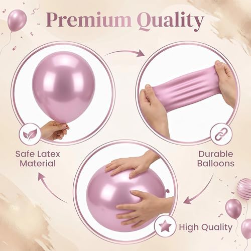 Pink Balloon Column Stand Kit with Base&Pole for Floor&Table Party Decor in 2 Count (Pack of 1) in Metallic, alternate view 6