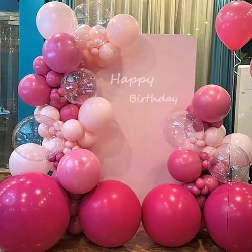 Pink Balloon Garland Arch Kit, 155 Pcs Different Shades of Pink Balloons for Girls Women Princess Birthday, alternate view 3