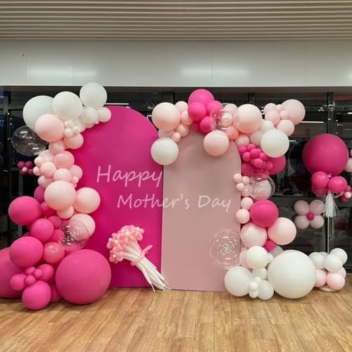 Pink Balloon Garland Arch Kit, 155 Pcs Different Shades of Pink Balloons for Girls Women Princess Birthday, alternate view 7